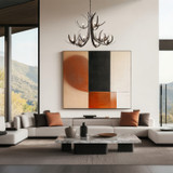 Hubbardton Forge - 101326-SKT-07 - Caribou 9-Light Tiered Chandelier - Caribou - Dark Smoke