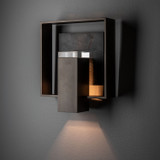 Hubbardton Forge - 302660-SKT-14-SL-ZM0850 - Shadow Box Small w/Slate Dark Sky Friendly Outdoor Sconce - Shadow Box - Coastal Oil Rubbed Bronze