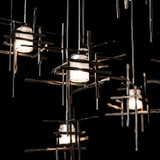 Hubbardton Forge - 131160-SKT-STND-14-YC0305 - Tura 10-Light Frosted Glass Mobile Pendant - Tura - Oil Rubbed Bronze