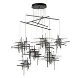 Hubbardton Forge - 131156-SKT-STND-14-II0728 - Tura 10-Light Seeded Glass Mobile Pendant - Tura - Oil Rubbed Bronze
