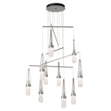 Hubbardton Forge - 131150-SKT-STND-85-YG0434 - Link 10-Light Blown Glass Mobile Pendant - Link - Sterling
