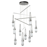 Hubbardton Forge - 131149-SKT-STND-82-ZM0434 - Link 10-Light Clear Glass Mobile Pendant - Link - Vintage Platinum