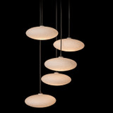 Hubbardton Forge - 131146-SKT-STND-07-GS0818 - Clouds 5-Light Pendant - Clouds - Dark Smoke