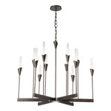 Hubbardton Forge - 101706-SKT-07-WC0821 - Lilium 12-Light Chandelier - Lilium - Dark Smoke
