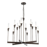 Hubbardton Forge - 101706-SKT-07-WC0821 - Lilium 12-Light Chandelier - Lilium - Dark Smoke