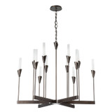 Hubbardton Forge - 101706-SKT-07-WC0821 - Lilium 12-Light Chandelier - Lilium - Dark Smoke