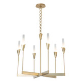 Hubbardton Forge - 101702-SKT-86-WC0821 - Lilium 6-Light Chandelier - Lilium - Modern Brass