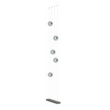 Hubbardton Forge - 289520-LED-STND-07-YL0668 - Abacus 5-Light Floor to Ceiling Plug-In LED Lamp - Abacus - Dark Smoke