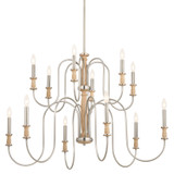 Kichler - 52472NI - 12 Light Chandelier - Karthe - Brushed Nickel