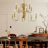 Kichler - 52472NBR - 12 Light Chandelier - Karthe - Natural Brass