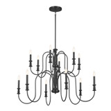Kichler - 52472BK - 12 Light Chandelier - Karthe - Black