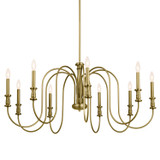 Kichler - 52471NBR - Nine Light Chandelier - Karthe - Natural Brass