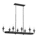 Kichler - 52453BKT - Eight Light Linear Chandelier - Vetivene - Textured Black