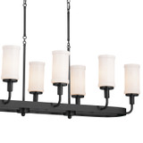 Kichler - 52453BKT - Eight Light Linear Chandelier - Vetivene - Textured Black
