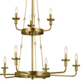 Kichler - 52452NBR - Nine Light Chandelier - Vetivene - Natural Brass
