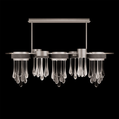 Fine Art Handcrafted Lighting - 100139-7 - LED Linear Pendant - Rain - Silver