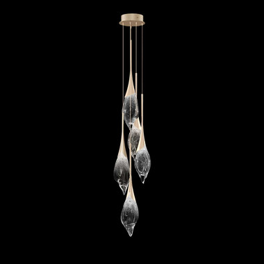 Fine Art Handcrafted Lighting - 100130-6 - LED Pendant - Mayu - Gold