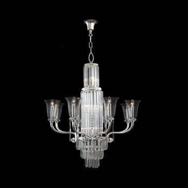 Fine Art Handcrafted Lighting - 20028-1-4 - LED Chandelier - Mariner Luxury - Polished Silver