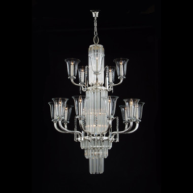 Fine Art Handcrafted Lighting - 20016-1-4 - LED Chandelier - Mariner Luxury - Polished Silver