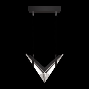 Fine Art Handcrafted Lighting - 100055-1 - LED Linear Pendant - Blade - Black
