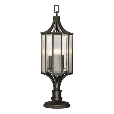Fine Art Handcrafted Lighting - 900080ST - Three Light Outdoor Adjustable Pier/Post Mount - Bristol - Black
