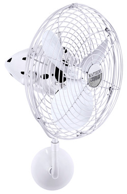 Matthews Fan Company - BP-WH-MTL - 13" Ceiling Fan - Bruna Parede - Gloss White