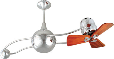 Matthews Fan Company - B2K-CR-WD-Damp - 40" Ceiling Fan - Brisa 2000 - Polished Chrome