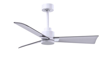 Matthews Fan Company - AK-MWH-BN-42 - 42" Ceiling Fan - Alessandra - Matte White