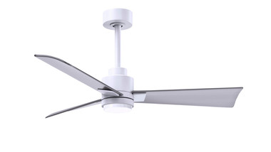Matthews Fan Company - AKLK-MWH-BN-42 - 42" Ceiling Fan - Alessandra - LK - Matte White
