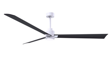 Matthews Fan Company - AKLK-MWH-BK-72 - 72" Ceiling Fan - Alessandra - LK - Matte White