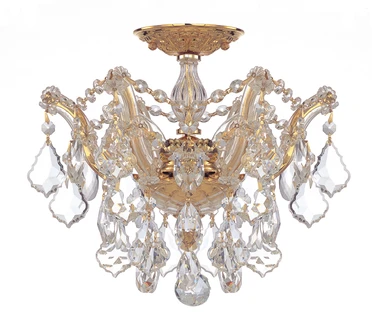 Crystorama - 4430-GD-CL-S - Three Light Semi Flush Mount - Maria Theresa - Gold