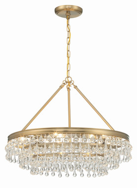Crystorama - 237-VG - Six Light Chandelier - Calypso - Vibrant Gold