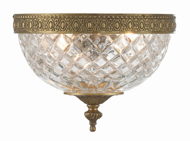 Crystorama - 117-8-OB - Two Light Flush Mount - Radley - Olde Brass