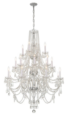 Crystorama - 1157-CH-CL-MWP - 20 Light Chandelier - Traditional Crystal - Polished Chrome