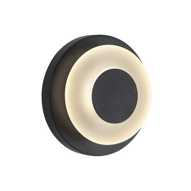 Kuzco Lighting - EW97204-BK/FR - LED Exterior Wall Sconce - Stephord - Black/Frosted Glass