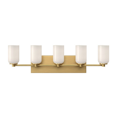 Kuzco Lighting - VL57732-BG/GO - Five Light Vanity - Nola - Brushed Gold/Glossy Opal Glass