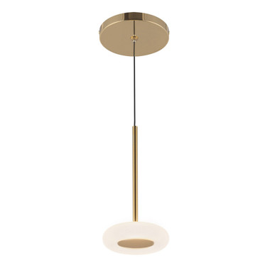 Kuzco Lighting - PD97204-MRB/FR - LED Pendant - Stephord - Metallic Brass/Frosted Glass