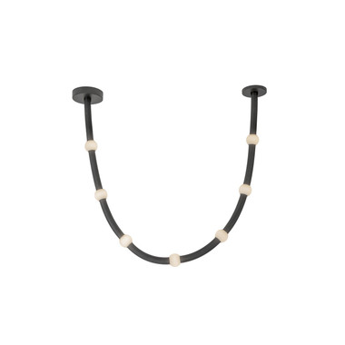 Kuzco Lighting - PD39307-BK/OP-UNV - LED Pendant - Corda - Black/Opal Glass