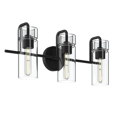Kichler - 55252BK - Three Light Bath - Niccol - Black