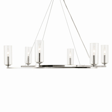 Kichler - 52771PN - Six Light Chandelier - Harpin - Polished Nickel