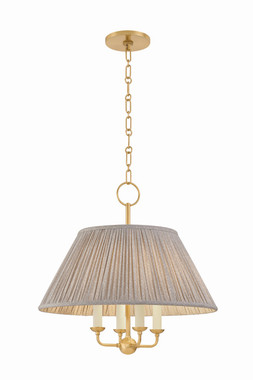 Mitzi - H1200804-AGB - Four Light Chandelier - Antonia - Aged Brass