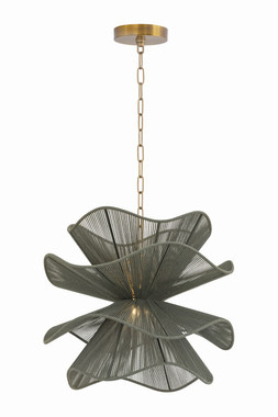 Mitzi - H1084701S-PBR - One Light Chandelier - Amanda - Patina Brass