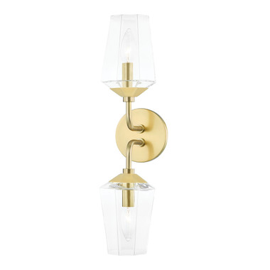 Mitzi - H420302-AGB - Two Light Bath and Vanity - Kayla - Aged Brass