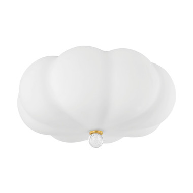 Mitzi - H1044502-AGB - Three Light Flush Mount - Demille - Aged Brass
