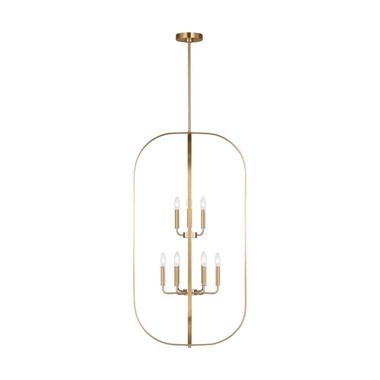 Generation Lighting - GLC1329SB - Nine Light Chandelier - Loretto - Satin Brass