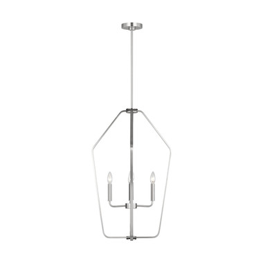 Generation Lighting - GLC1274BS - Four Light Chandelier - Kennan - Brushed Nickel