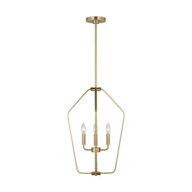Generation Lighting - GLC1264SB - Four Light Chandelier - Kennan - Satin Brass