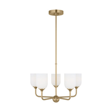 Generation Lighting - GLC1085EN3/SB - Five Light Chandelier - Emile - Satin Brass