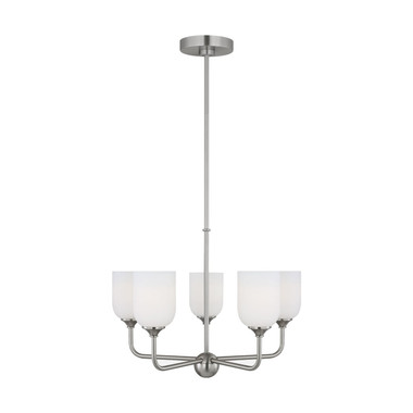 Generation Lighting - GLC1085EN3/BS - Five Light Chandelier - Emile - Brushed Steel