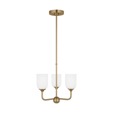 Generation Lighting - GLC1073EN3/SB - Three Light Chandelier - Emile - Satin Brass